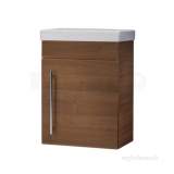 Esta Wallhung Cloakroom Vanity Unit Walnut