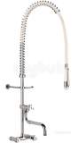 Delabie Pre-rinse Set White Hose Wall Mtd Mix Plus Telesc Spout L200-290