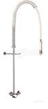 Delabie Pre-rinse Set White Hose Single Hole Mix Ctrl Knob No Bibtap