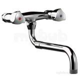 Delabie Wall Mtd Mixer Valve Head Control Plus Telesc Spout L200-290mm