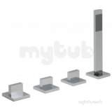 4 Hole Bath Shower Mixer Deck Mountd W/o