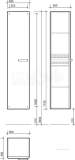 Galerie Tall Cabinet LH/RH White GL0700WH