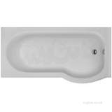 Galerie Optimise Offset Shower Bath 1700x750/850 Right Hand No Tap Gp8930wh