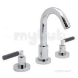 Vado 3 Hole Basin Mixer Deck Mounted Wth Nua-101-c/blk