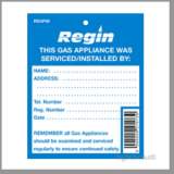 Regin Gas Appliance Serviced Tag Per 8