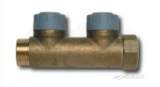 P/plumb Brass 2-port Manifold 15x3/4