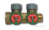 P/PLUMB BRASS 2-PORT VALVE MANIFOLD 15X3/4