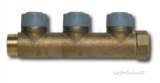 P/plumb Brass 3-port Manifold 15x3/4