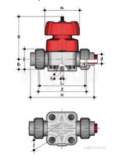 Durapipe Pp Bg Spig Diaph Valve Ptfe 11/2