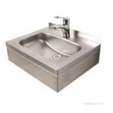 Wall hung basin 500 Including Apron 1 Tap Hole PS4032SS