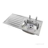 Related item 1028 Inset Sink Left Hand Drainer Right Hand Sink 2 Tap Holes With Overflow Ps8612ss