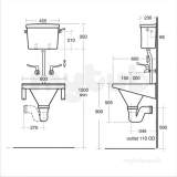 ARMITAGE SHANKS LEVEN S6568MY SLOP HOPPER SS