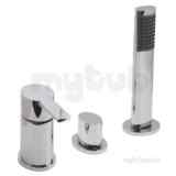 3 Hole Bath/shower Mixer Single Levr Deck Mount W/o Soh-132/ns-c/p