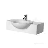 IDEAL STANDARD SWIRL 55X47 ONE TAP HOLE SEMI COUNTR TOP BASIN WH