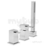 3 Hole Bath Shower Mixer Single Lvr Deck