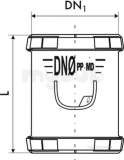 MPD DBLUE SLIP COUPLER 40 VMP-040-000-00D