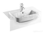 Qube 1 Hole Semi Basin White Qu Semi Basin 1h W