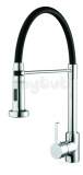 Liquorice Sink Mixer With Pulldown Spray