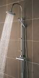Prism Shower Pole And Integral Diverter