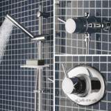 Prism Single Cntrl Therm Shower Adj Riser Cp