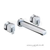 Qube 3th Wall Mounted Basin Mixer Cp