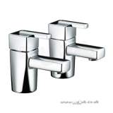 Bristan Qube Basin Taps Pair Chrome Plated Qu 1/2 C