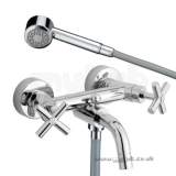 STAR WALL MOUNTED BATH SHOWER MIXER CP