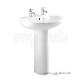 Bristan Blade 60cm 2 Th Basin Sw Bl Basin 2h W