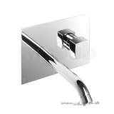 JS2 TWO TAP HOLES WALL MOUNTED BASIN MIXER CP