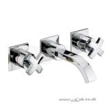 Moloko 3 Hole Wall Mounted Basin Mixer Cp