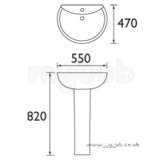 Bristan Dune 55 Cm 1 Th Basin White