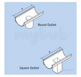 Half Rd 120 X60mm Run Outlet Ehr12/ro25a
