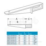 ARMITAGE SHANKS S922067 405-355MM ALM ALLOY B/IN BRKT SC