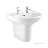 QUEST 45CM 2 TH CLOAKROOM BASIN QST CLOAK BASIN 2H