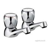 Value Club Basin Taps C/w Metal Heads Cp