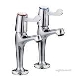 VALUE LEVER HIGH NECK PILLAR TAPS CHROME PLATED WTH