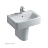 IDEAL STANDARD CUBE E788501 550MM TWO TAP HOLES SHORT BASIN WHITE