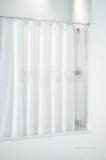 Coram Shower Curtain Screen 250mm White/plain Glass