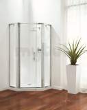 900mm Premier Pentagon Panel Pack Polished Silver Etched Satin Modesty Panel 1