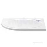 Coram Slimline Offset Quadrant Left Hand Tray 1200 X 900 White