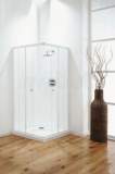 Coram Optima Corner Entry 760mm White/clear Glass Glass