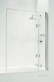 CORAM HINGED SQUARE 800mm SCREEN W/BASKET CHROME/PLAIN GLASS