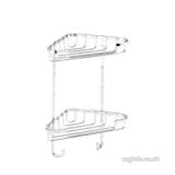 STEEL SMALL TWO TIER CORNER BASKET CP