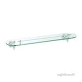 CROYDEX CAMDEN GLASS SHELF CHROME PLATED QM681441