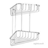 STAINLESS STEEL LG 2 TIER CORNER BASKET