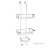 STAINLESS STEEL HOOK OVER 3 TIER BASKET