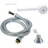 Deva Ska221 Shower Hose H/set And Brckt Cp/wh