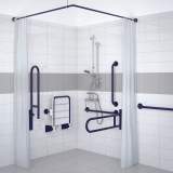 Delabie Doc M Exposed Shower Pack Blue Epoxy Coated