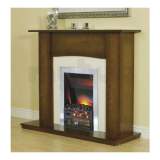 FIREPLACE SURROUND-ANTIGUE OAK/CREAM