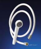 DISPOSABLE SHOWER HANDSET AND HOSE WHITE